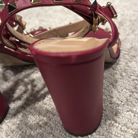 Valentino Garavanti Rockstud Rubino Authentic Sz 7.5 - Picture 7 of 14